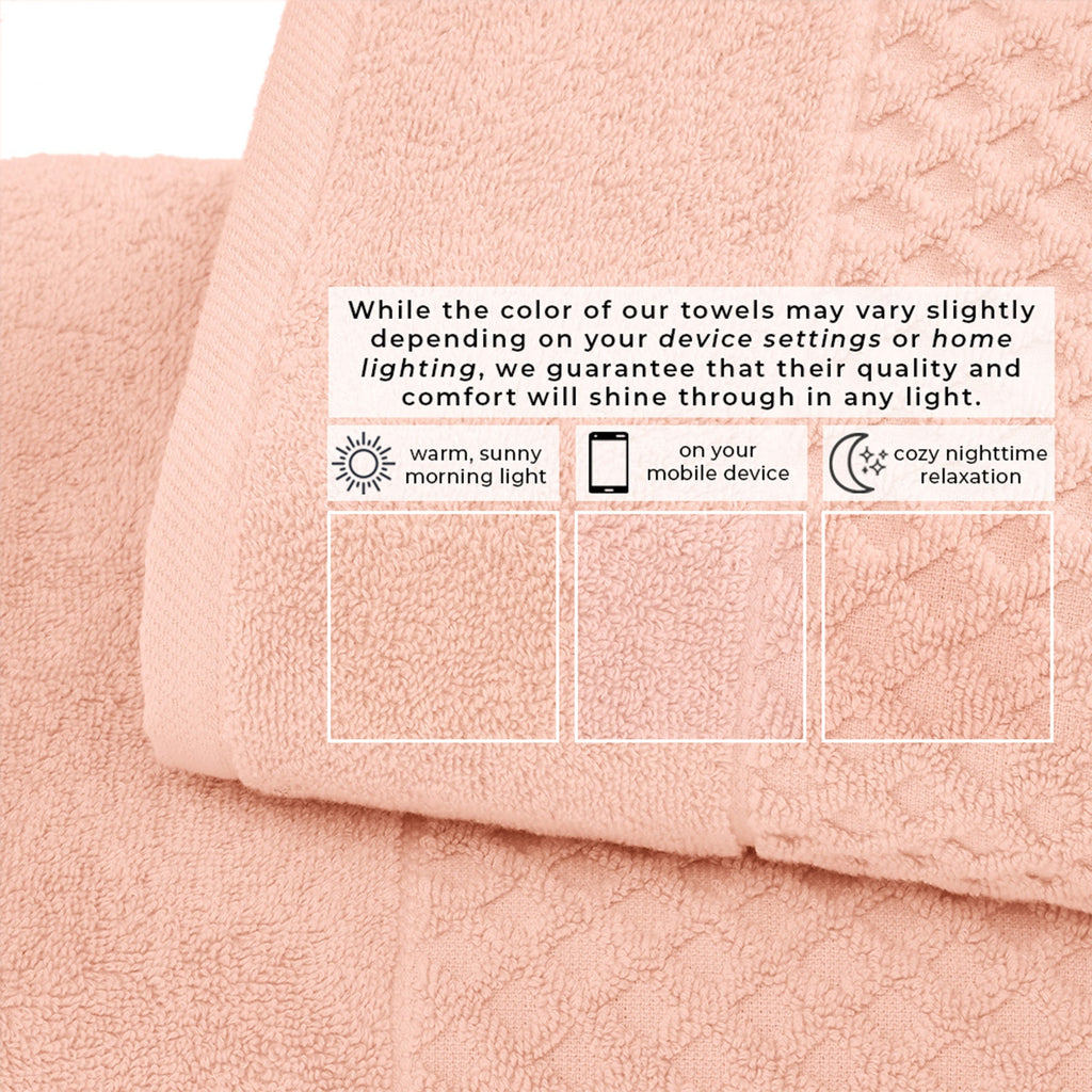 Cotton Diamond Waffle Weave Bath Towel Set – Grayson Collection