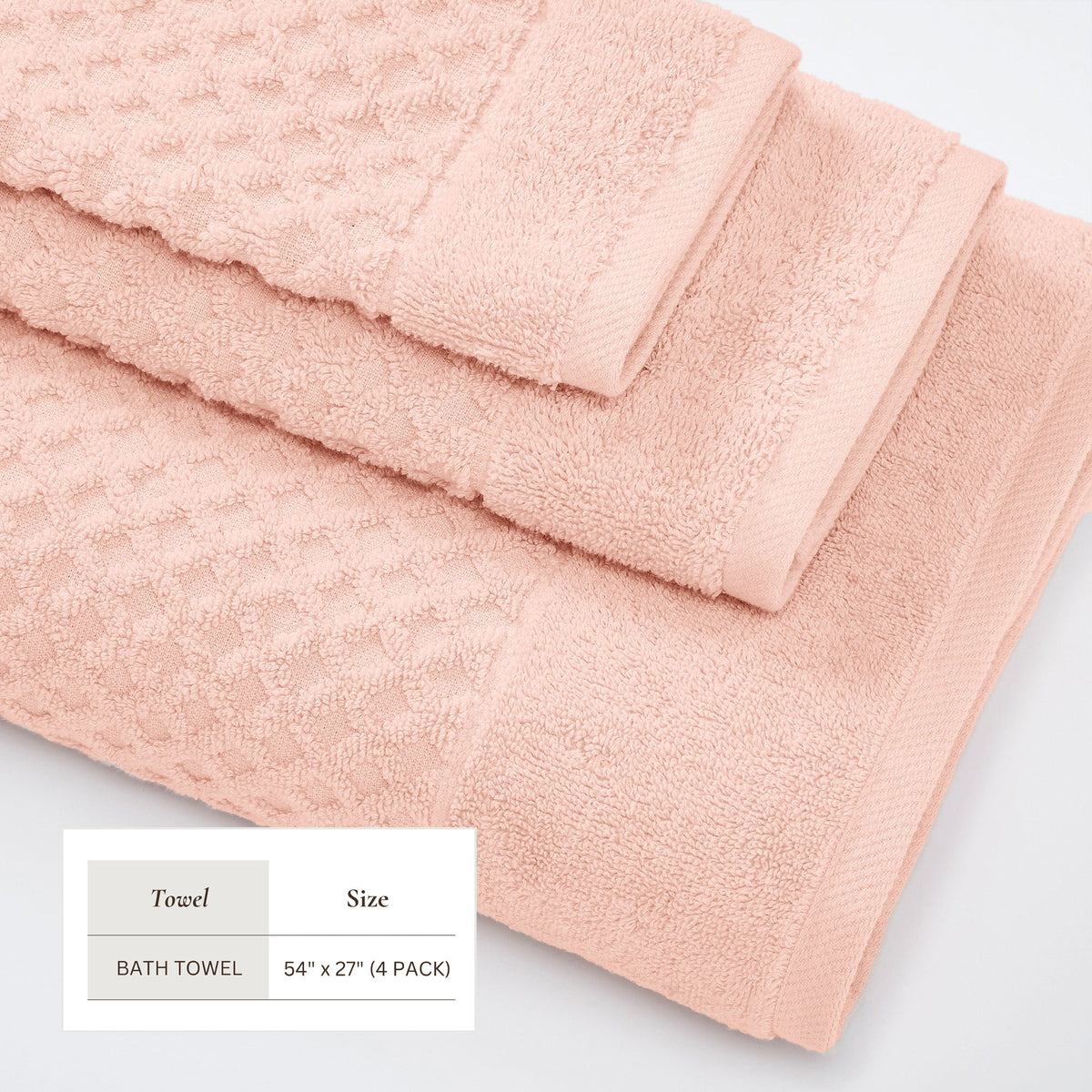 Cotton Diamond Waffle Weave Bath Towel Set – Grayson Collection