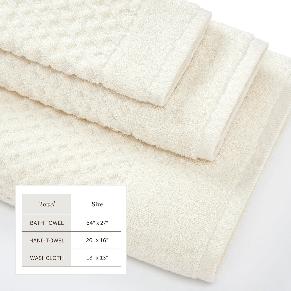 Cotton Diamond Waffle Weave Bath Towel Set – Grayson Collection