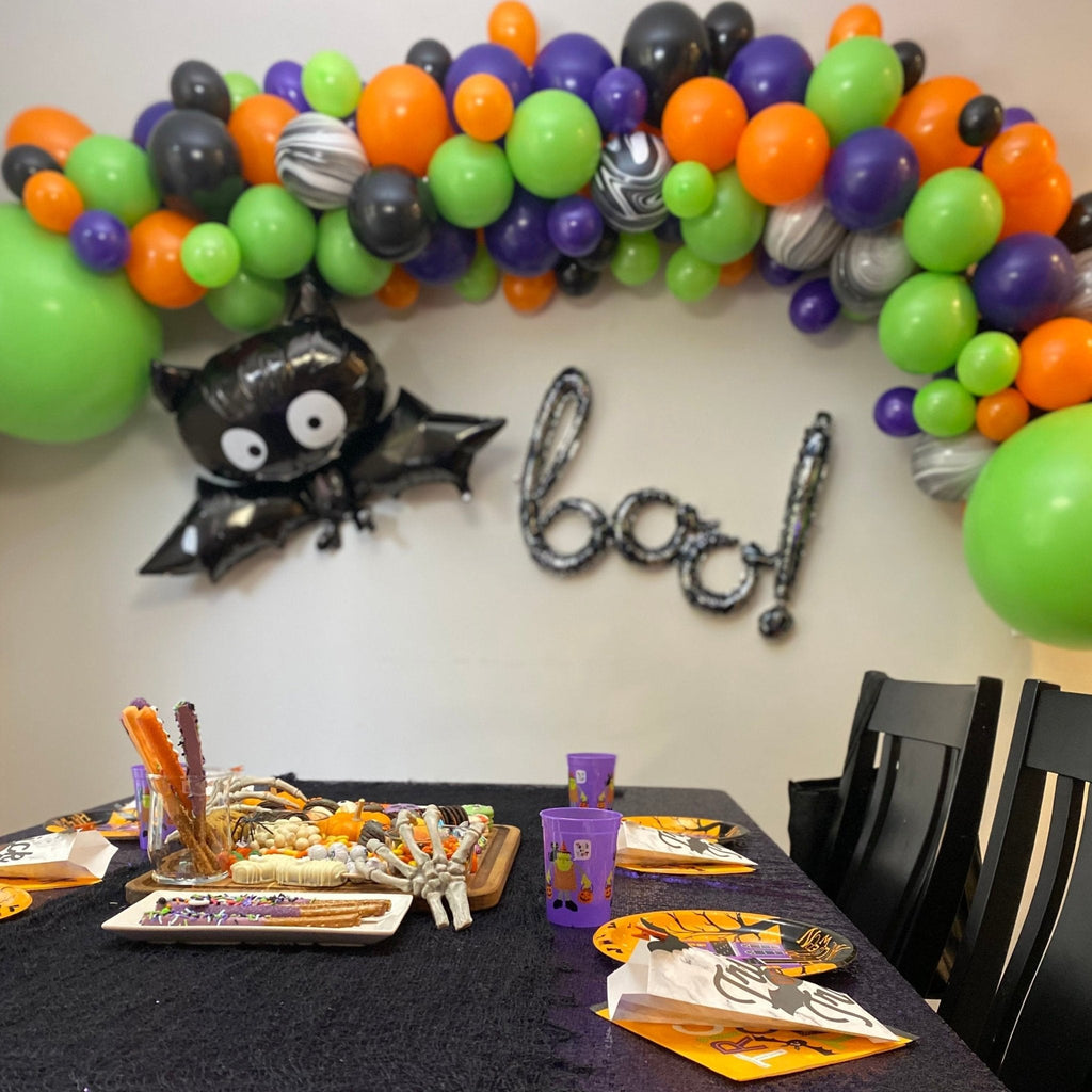 Halloween Balloon Garland Kit – Purple and Lime Green