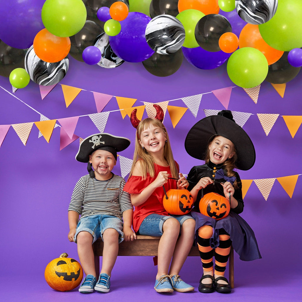Halloween Balloon Garland Kit – Purple and Lime Green