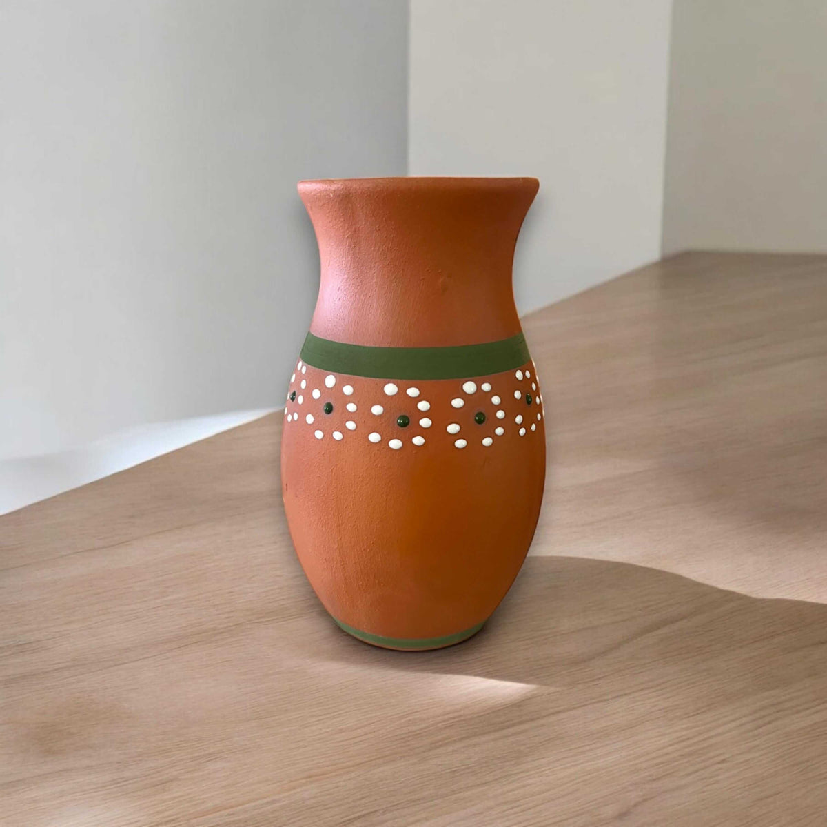 Hand – Painted Barro Talavera Vase | Vibrant Mexican Flower Pot