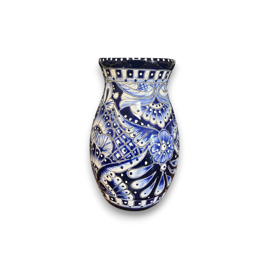 Talavera Vase | Hand – Painted Mexican Ceramic Flower Pot