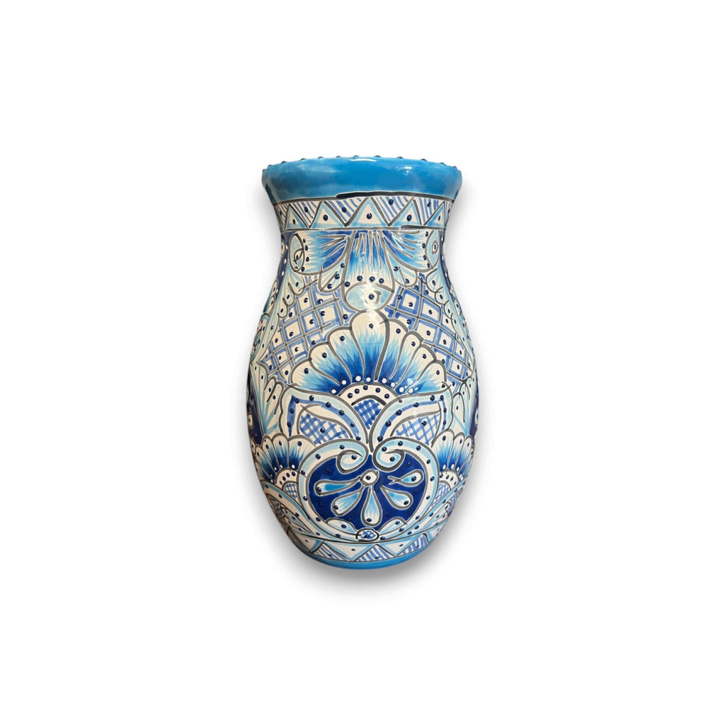 Talavera Vase | Hand – Painted Mexican Ceramic Flower Pot