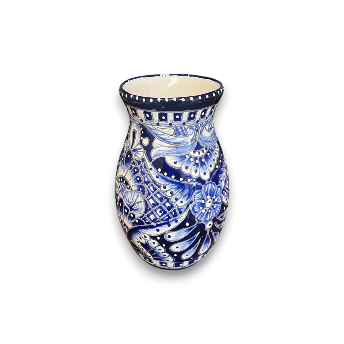 Talavera Vase | Hand – Painted Mexican Ceramic Flower Pot