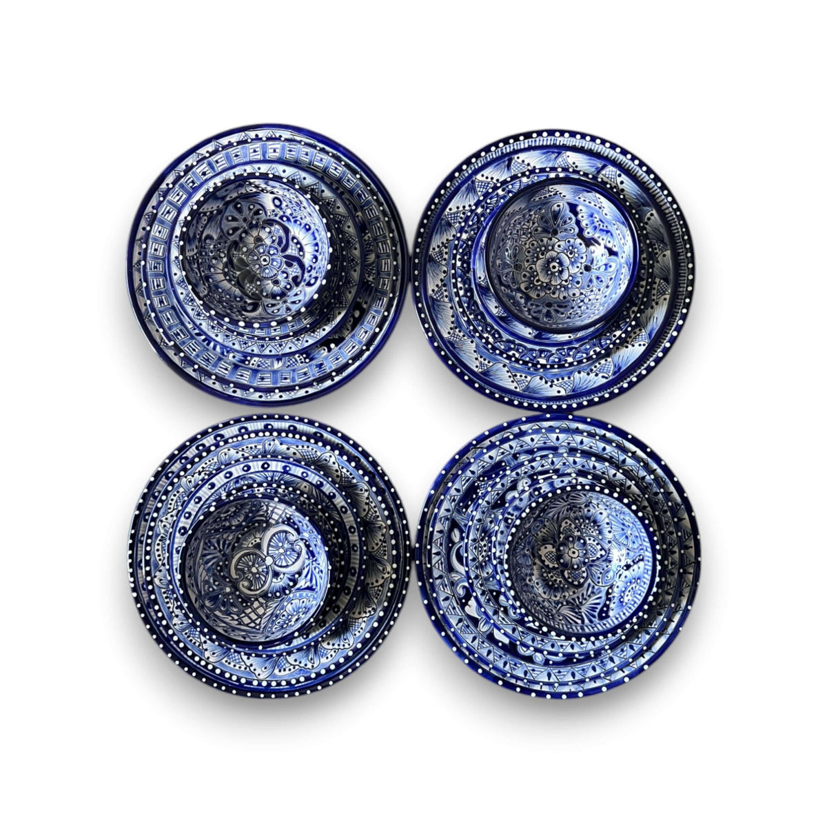 30 – Piece Talavera Dinnerware Set | Blue & White Tableware for 6