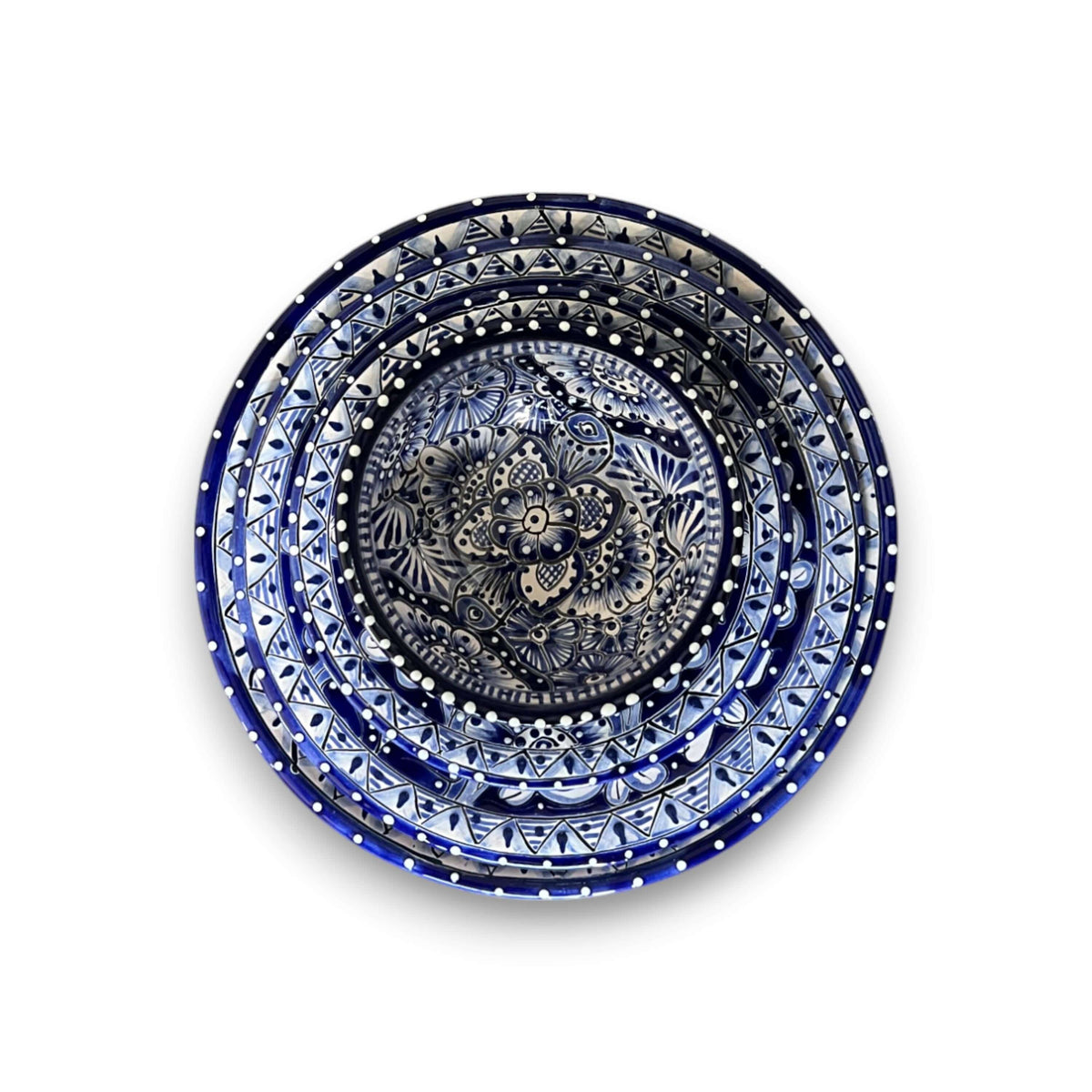 Talavera Dinnerware Set | 40 – Piece Blue & White Tableware for 8