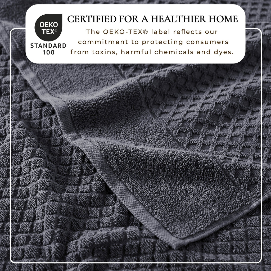 Cotton Diamond Waffle Weave Bath Towel Set – Grayson Collection