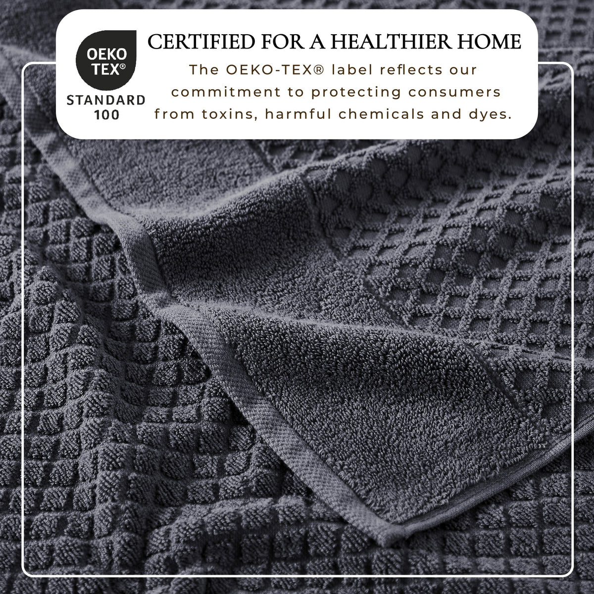 Cotton Diamond Waffle Weave Bath Towel Set – Grayson Collection