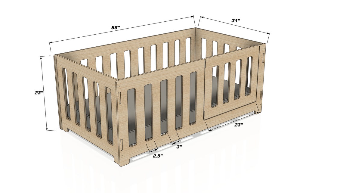 AVA – Floor Bed 21in Sides
