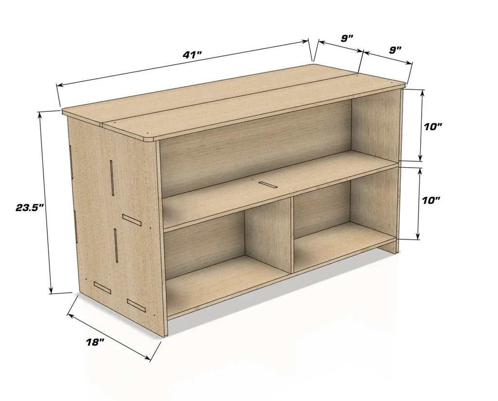 STELLA – Toy Shelf + Hidden Storage 41"