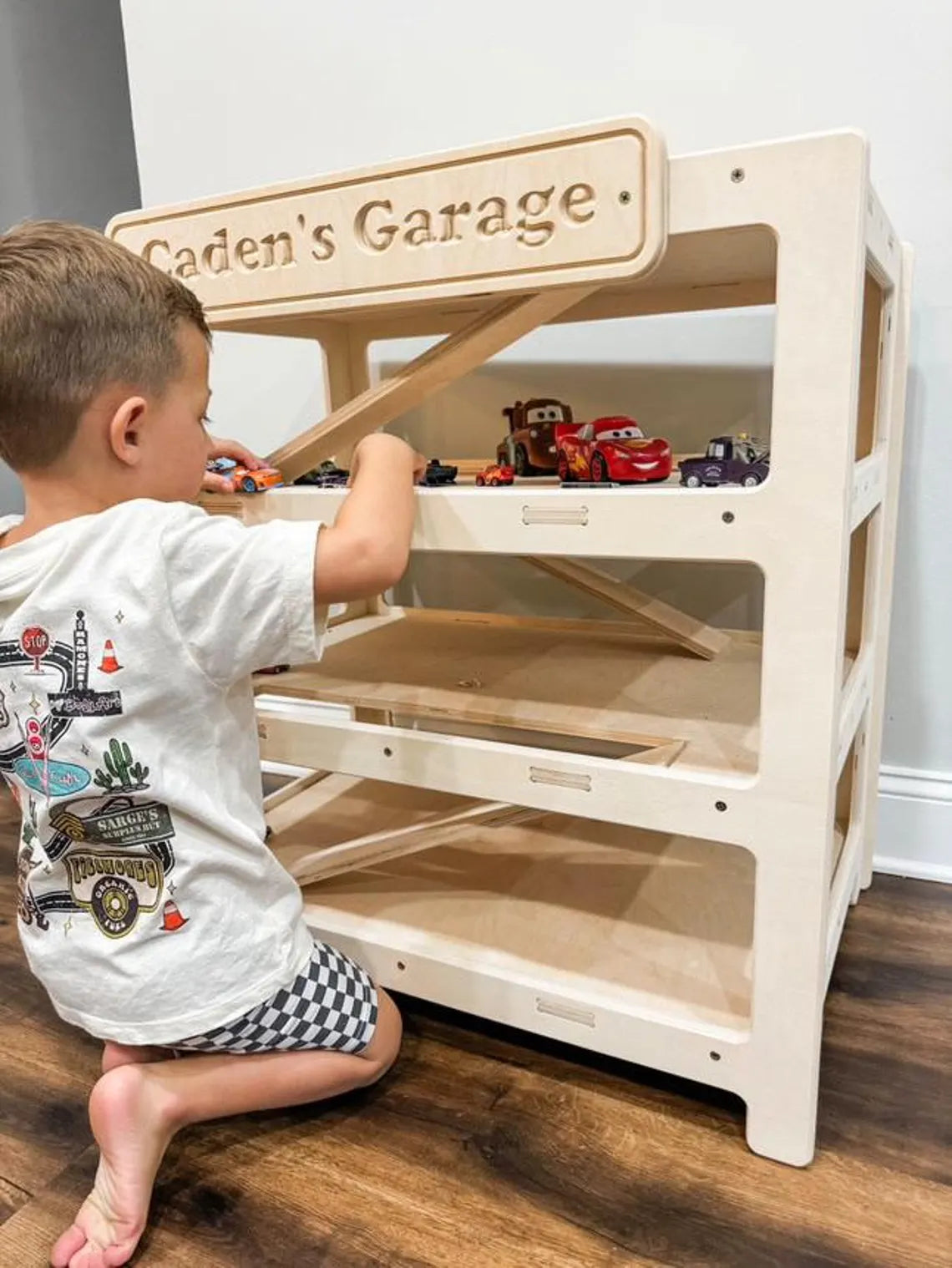 CADEN – Toy Car Ramp + Storage