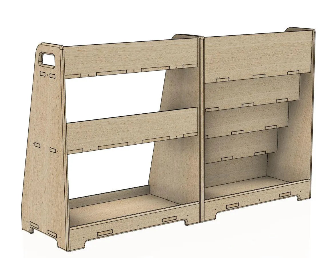 LORI – Bookshelf + Toy Shelf Set