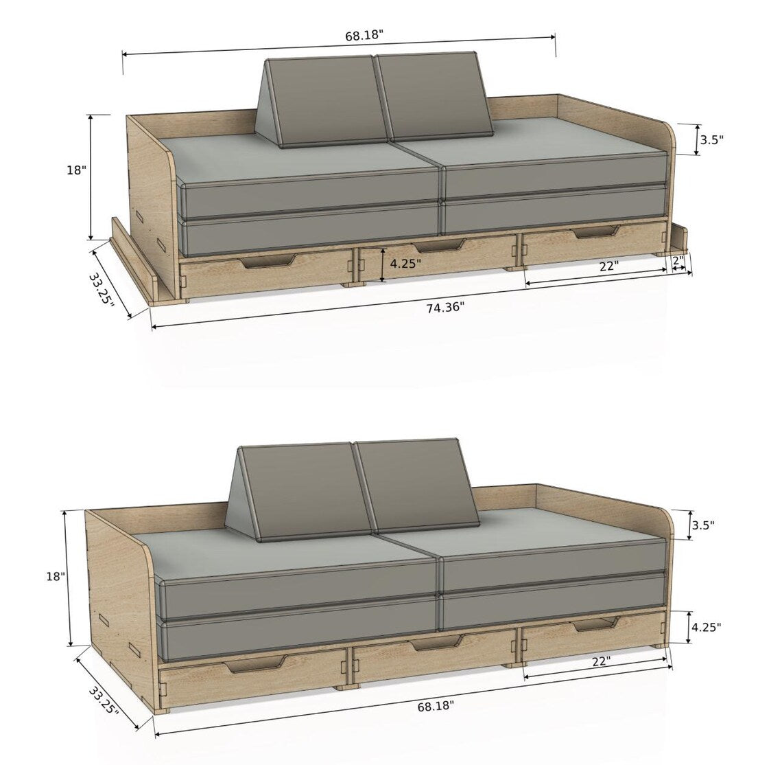 RONAN – Play Cushion Couch