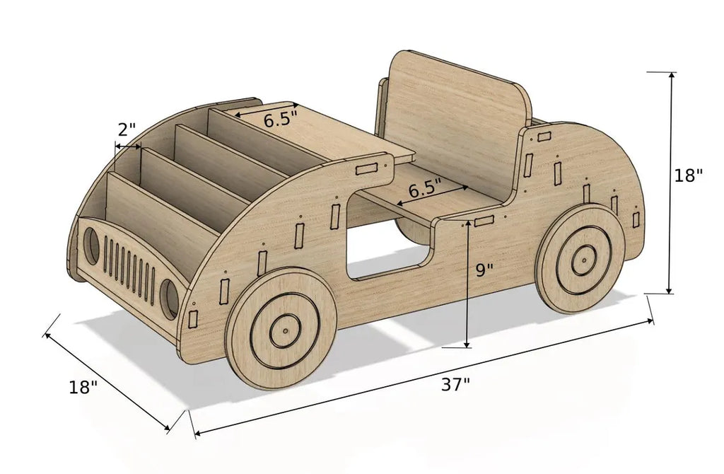 FELIX – Car Inspired Double Sided Bookshelf