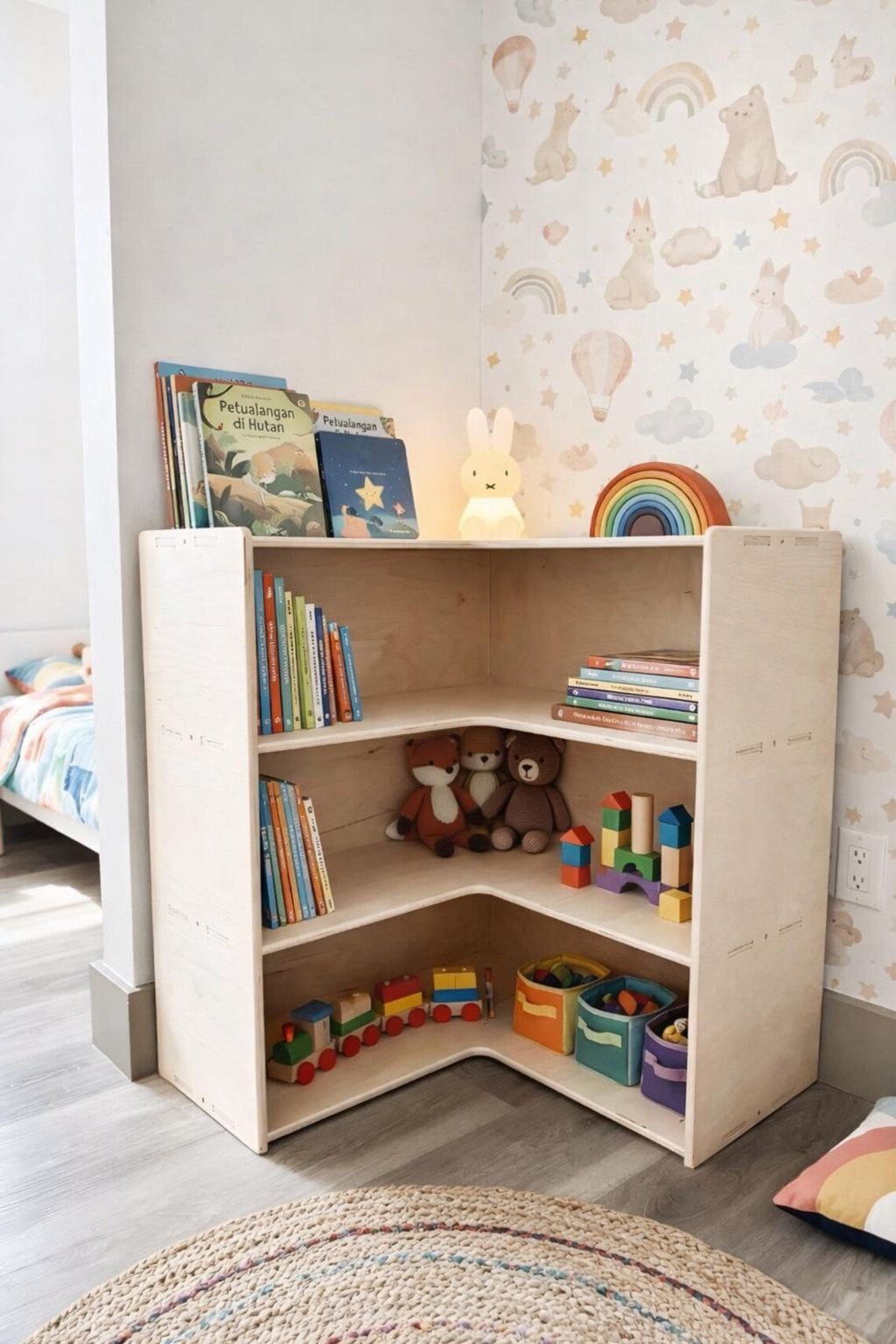 JARED – Corner Toy Shelf