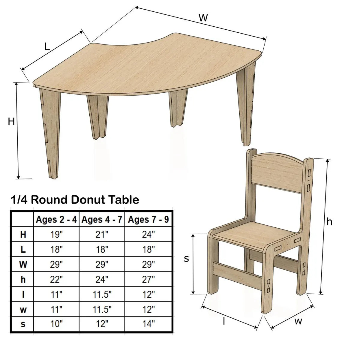ASHTYN – U Shape Table with Set of 4 Chairs