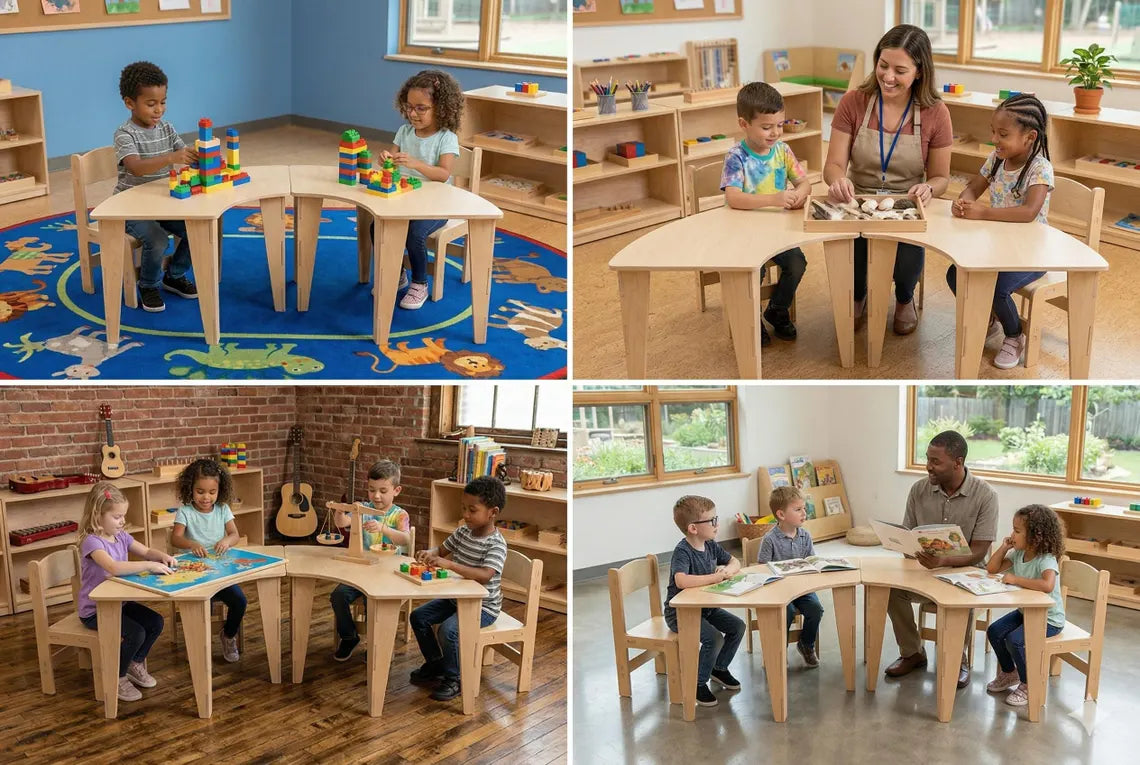 ASHTYN – U Shape Table with Set of 4 Chairs