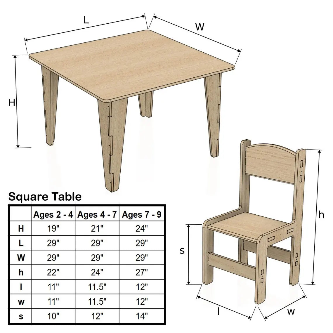 SCARLETT – Square Table with Set of 4 Chairs