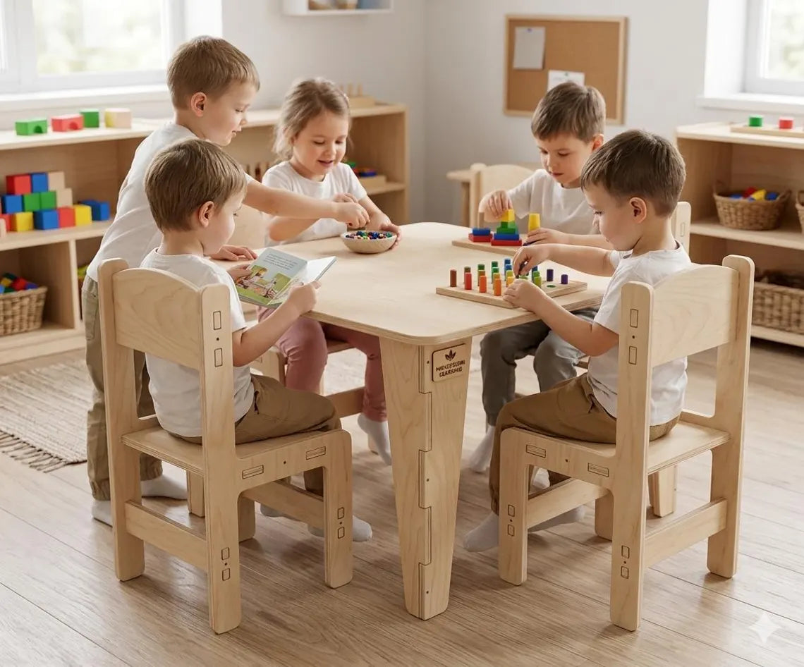 SCARLETT – Square Table with Set of 4 Chairs