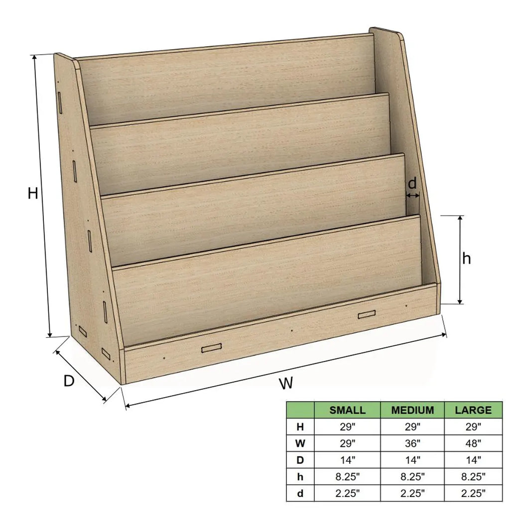 JENN – Montessori Front Facing Bookshelf