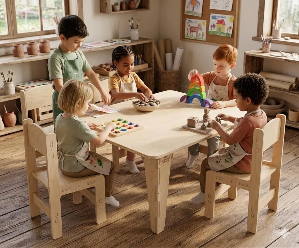 REMI – Rectangular Table with Set of 4 Chairs