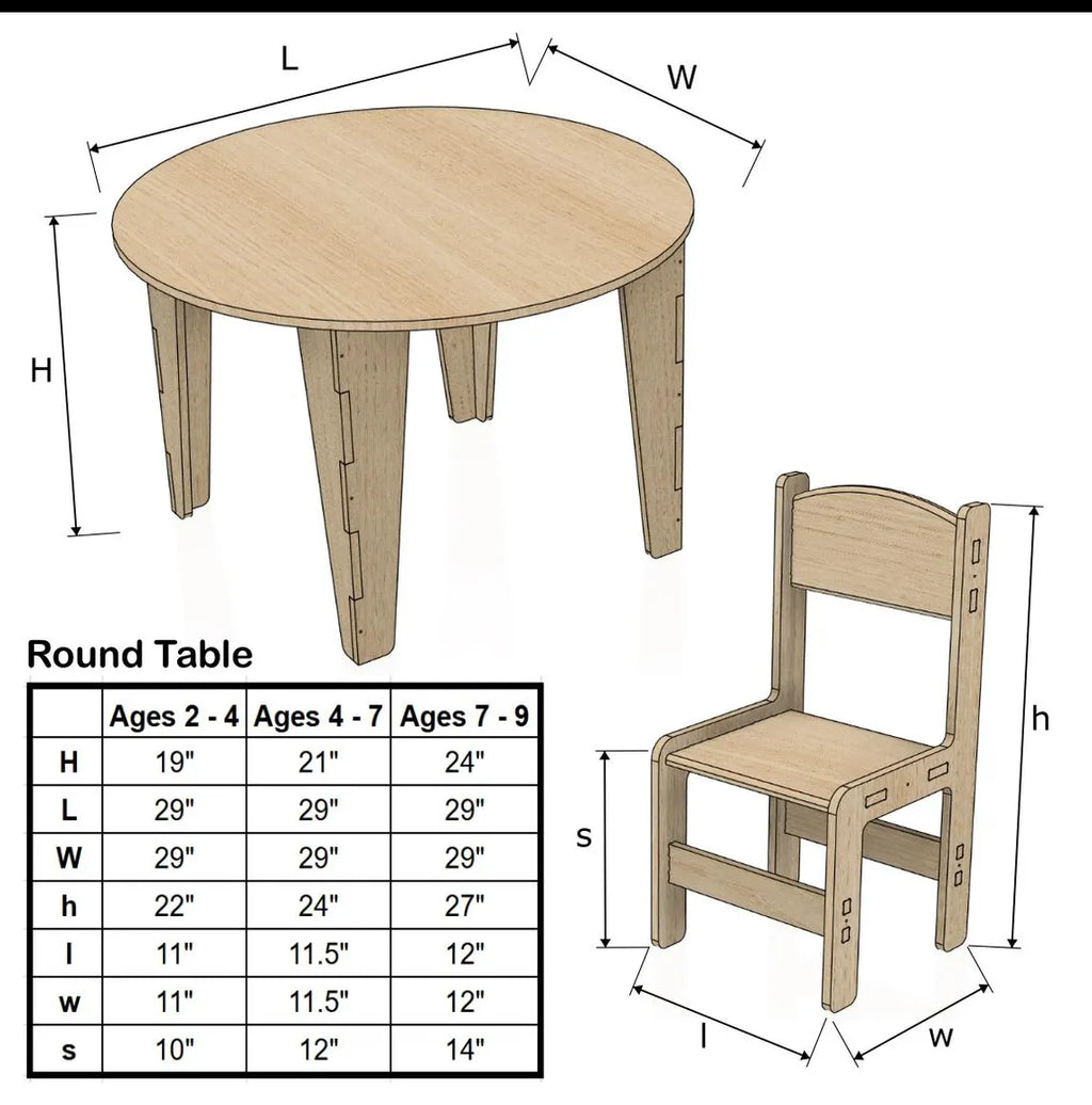 STELLA – Round Table with Set of 4 Chairs