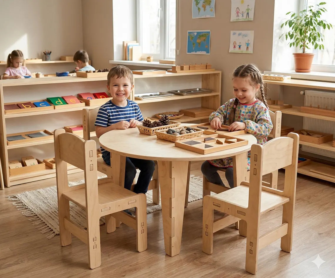 STELLA – Round Table with Set of 4 Chairs