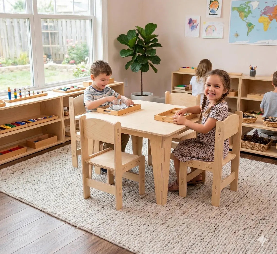 SCARLETT – Square Table with Set of 4 Chairs