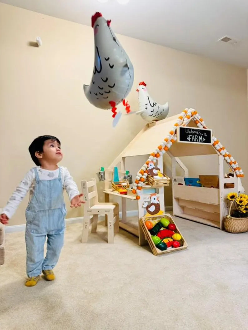 WALLY – Playhouse Inspired Bookshelf + Toy Shelf