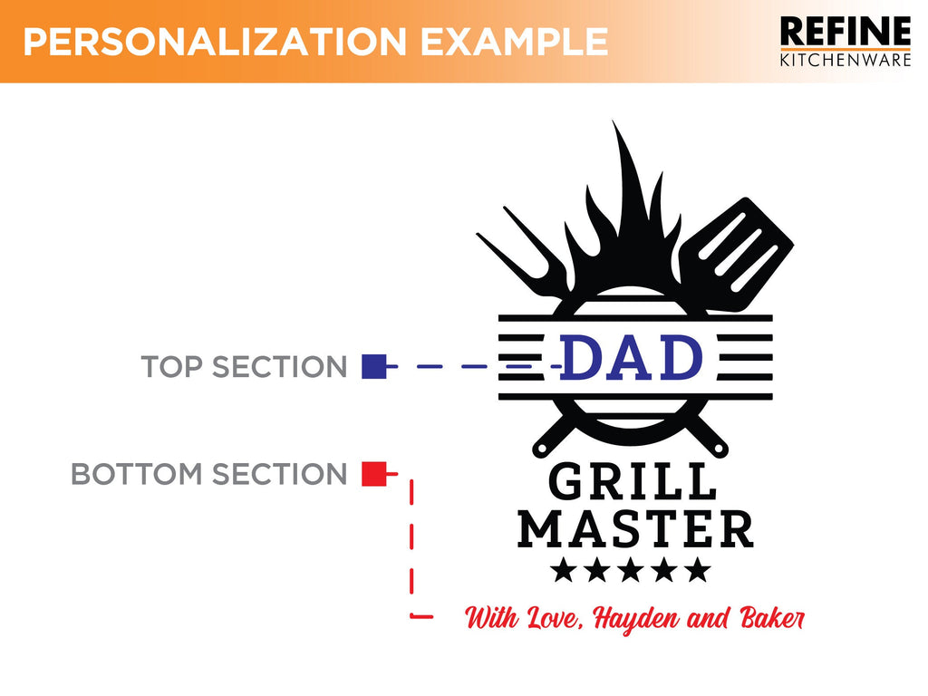 Personalized Gift For Dad, Dad Grill Master Cutting Board, Custom Grilling Gift For Dad, BBQ Gift For Dad, Custom Cuttin