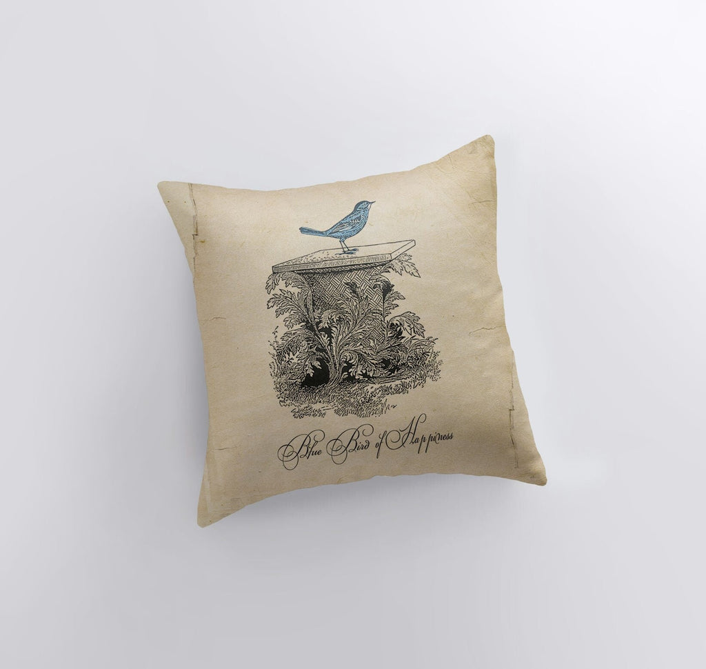 Blue Bird Happiness Pillow