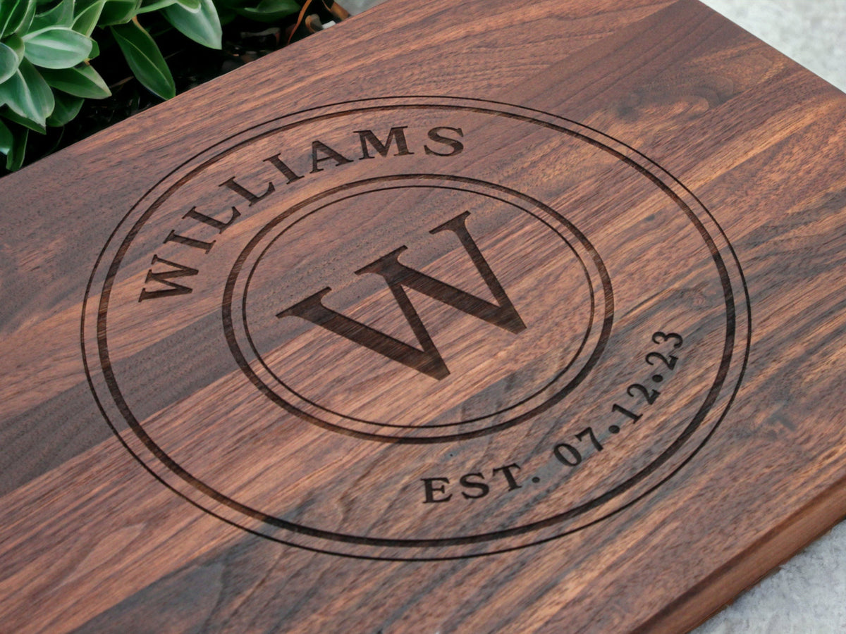 Personalized Cutting Board Wedding Gift, Customize your Walnut and Maple Boards, Engraved Engagement Gift, Unique Bridal
