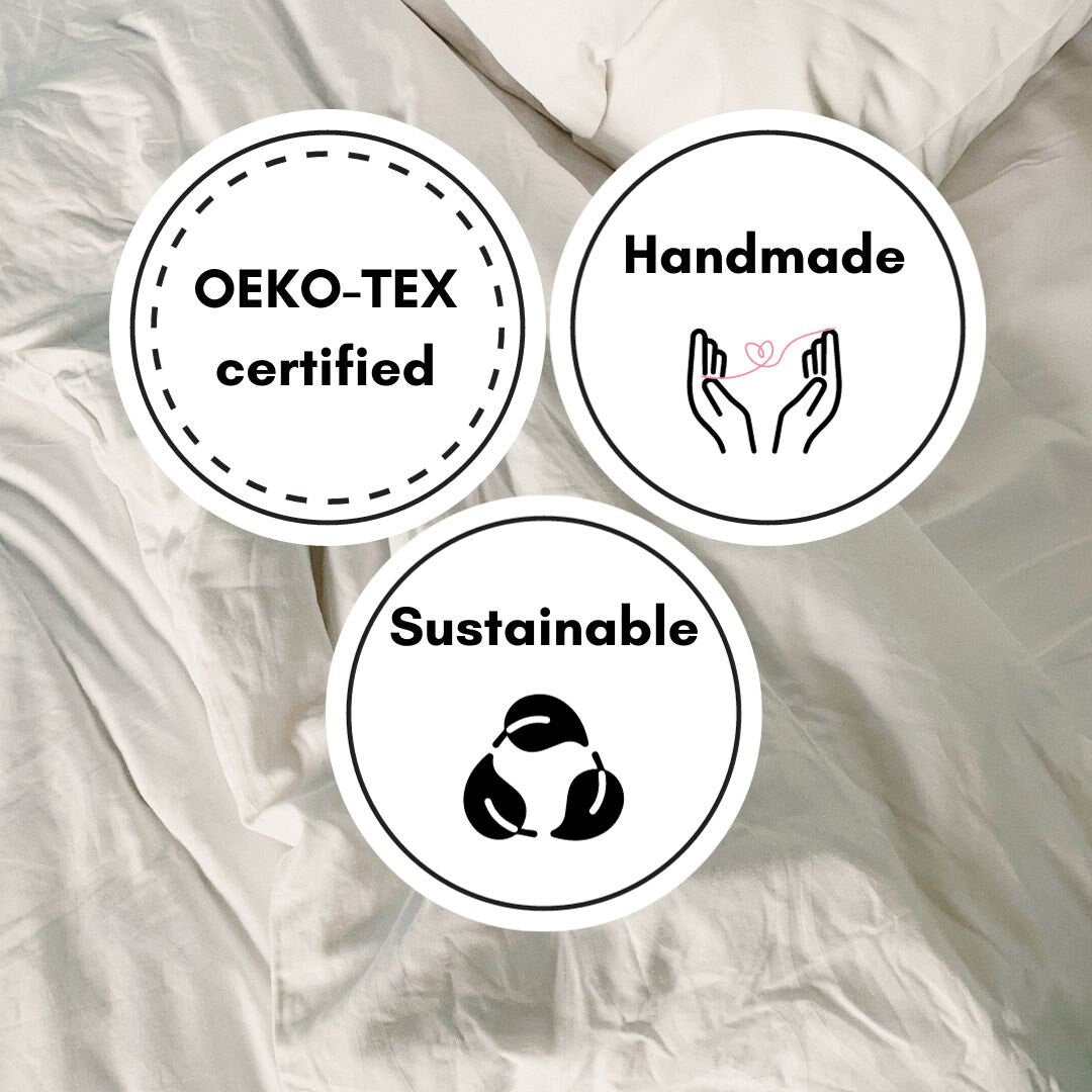 Ivory – 100% Pure Linen | Linen Cotton Mix | 3 Piece Ruffle Duvet