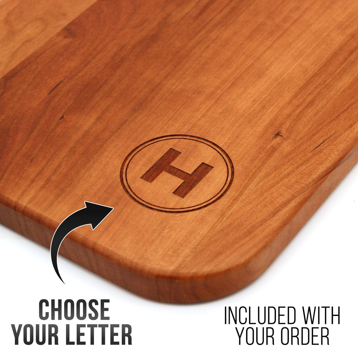Personalized Last Name Letter Charcuterie Board, Monogram Cherry Wood Paddle Board, Mother’s Day Gift, Wedding Gift, Mad