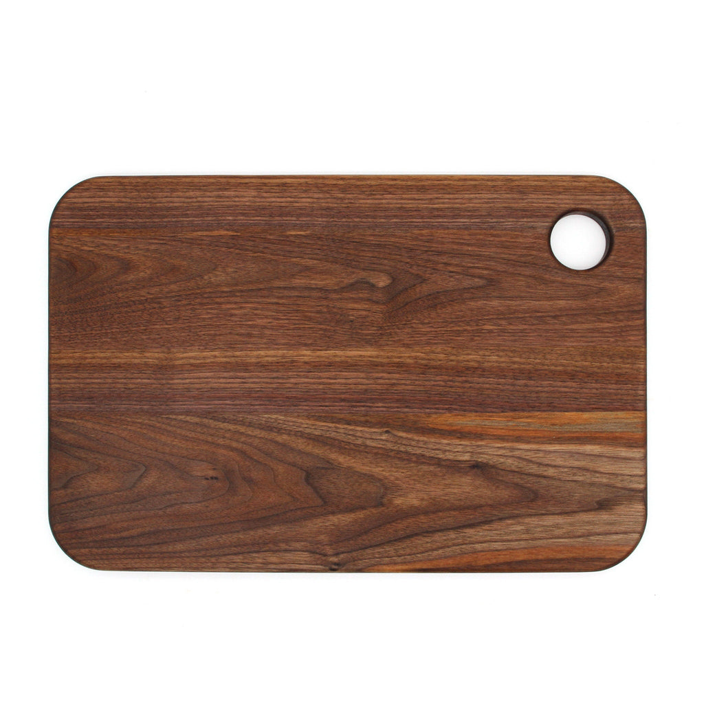 Large Wood Cutting Board With Thumb Hole and Juice Groove 18x12 Inches, Wood Cheese Board, Wooden Chopping Board, 100% M
