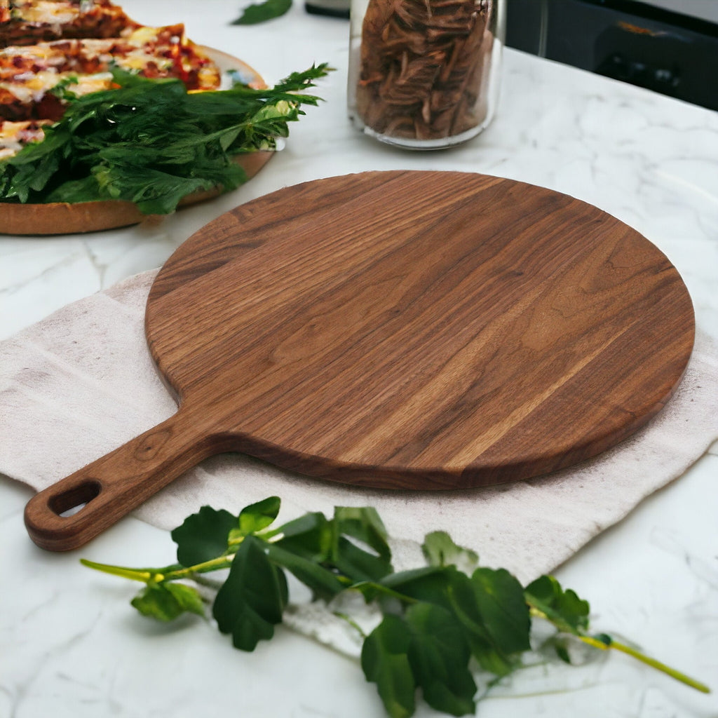 Walnut Paddle Cutting Board With Handle, Walnut Cutting Board With Handle, Charcuterie Board With Handle Handmade in the