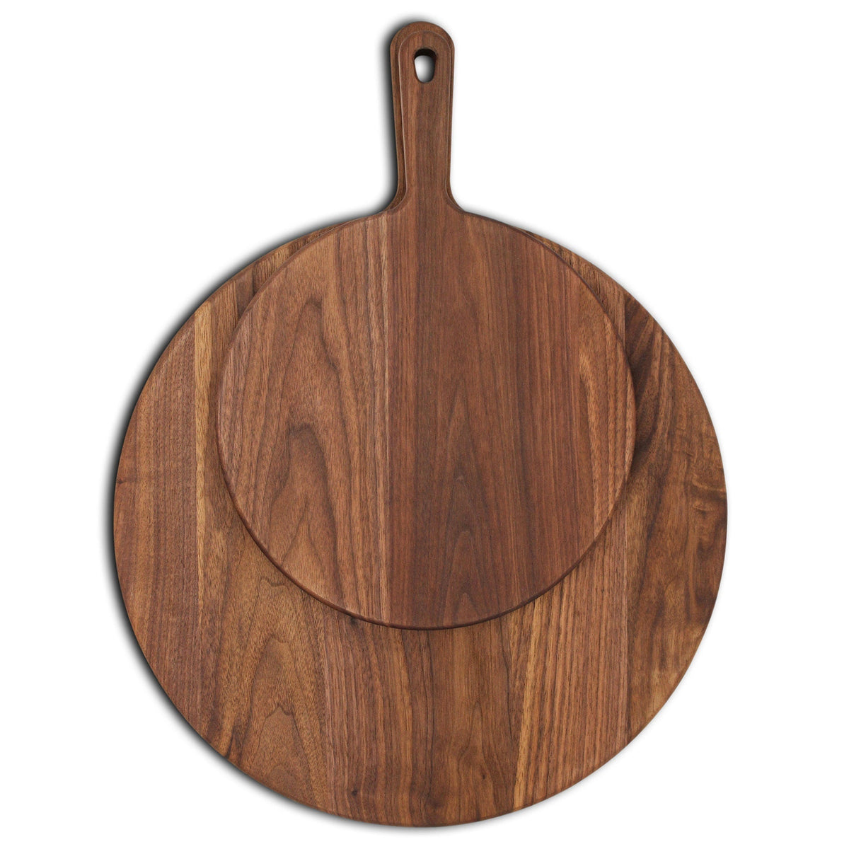 XL Walnut Paddle Cutting Board With Handle, Round Charcuterie Board, Wedding Gift, Charcuterie Board With Handle, 100% H