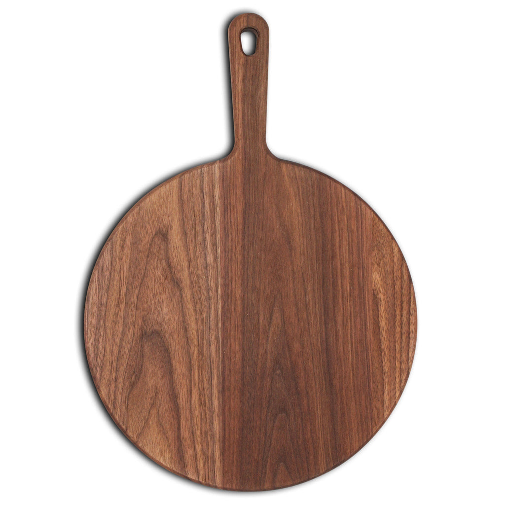 XL Walnut Paddle Cutting Board With Handle, Round Charcuterie Board, Wedding Gift, Charcuterie Board With Handle, 100% H