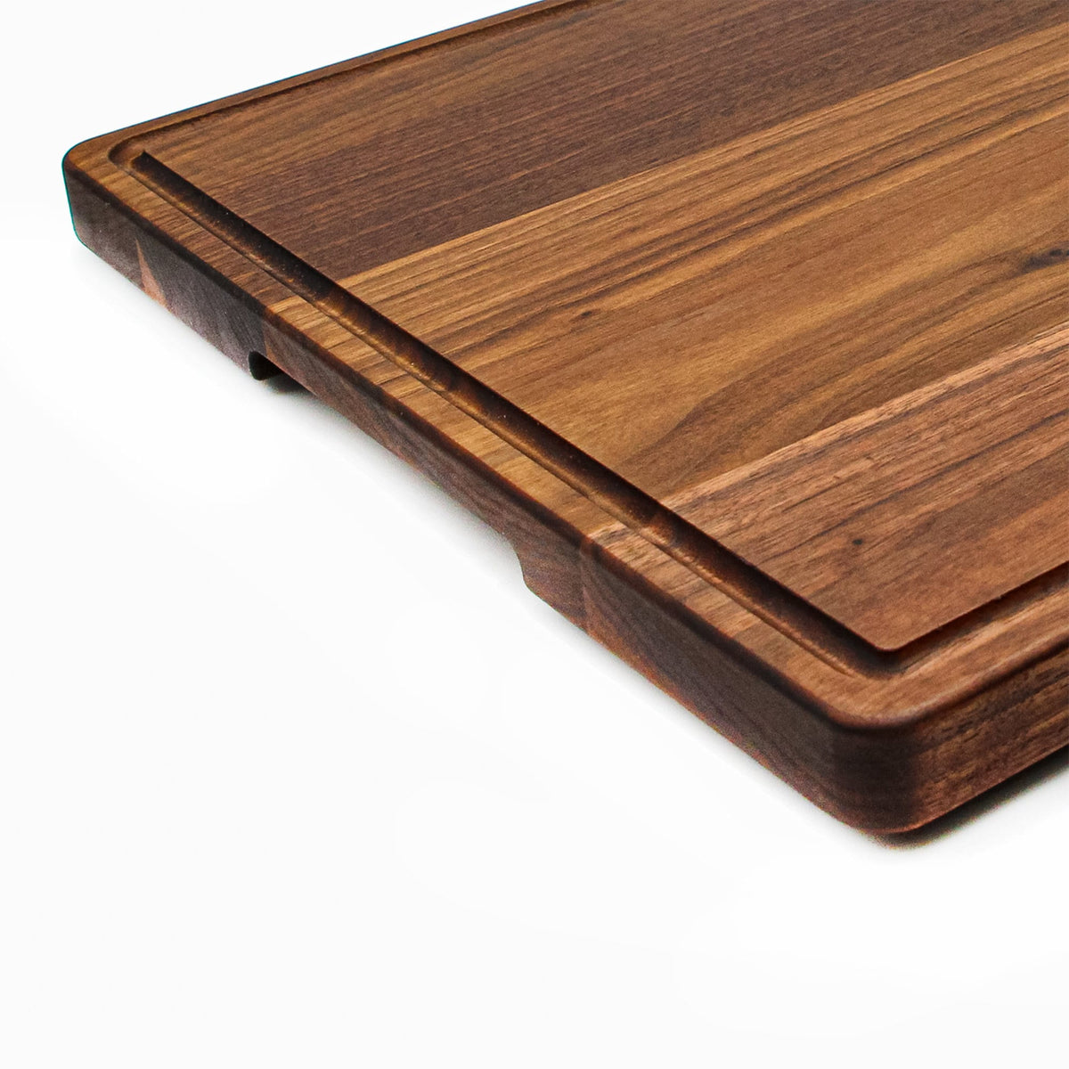 1.25” Thick Extra Large Wood Cutting Board with Feet, Pocket Handles and Juice Groove, 24x18”x1.25 Inches Thick, Gift Fo