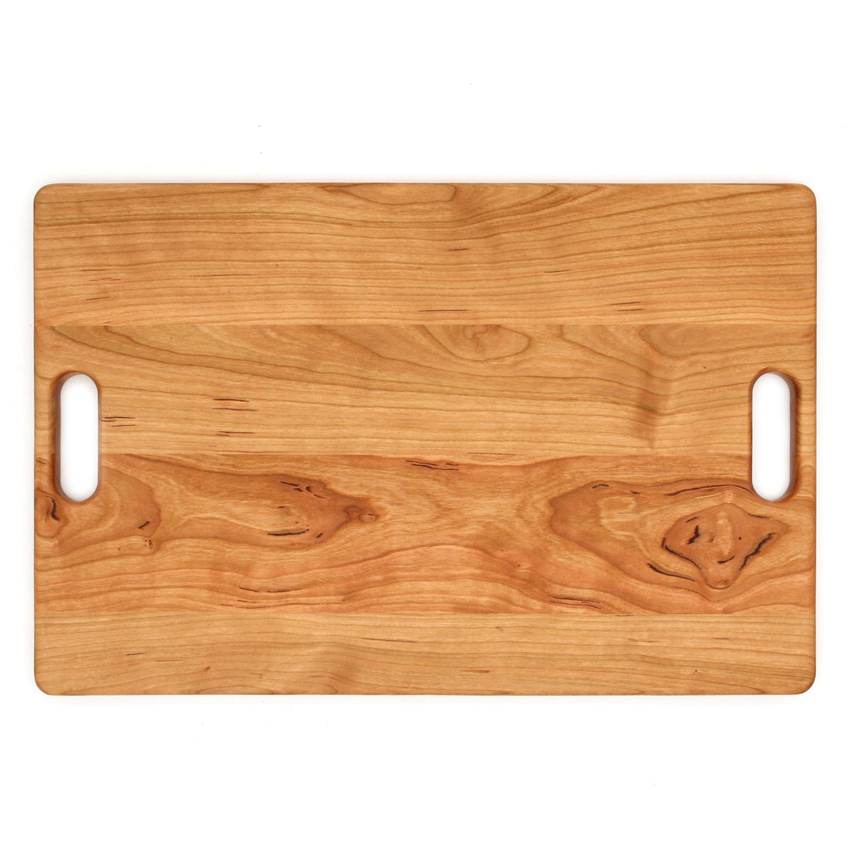 Large Cherry Wood Cutting Board With Juice Groove and Handles 18 x 12 Inches, Cherry Charcuterie Board, Cherry Cheese Bo