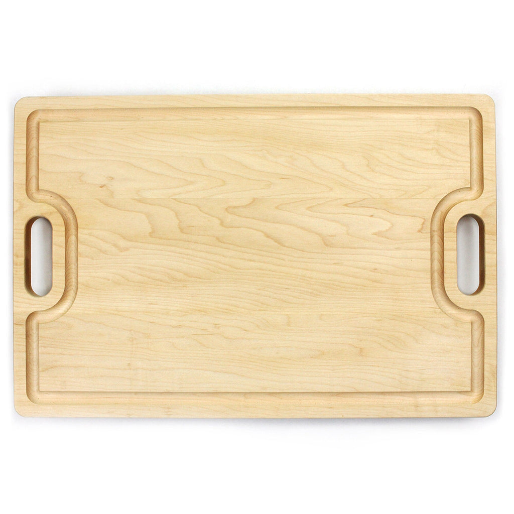 Large Cherry Wood Cutting Board With Juice Groove and Handles 18 x 12 Inches, Cherry Charcuterie Board, Cherry Cheese Bo