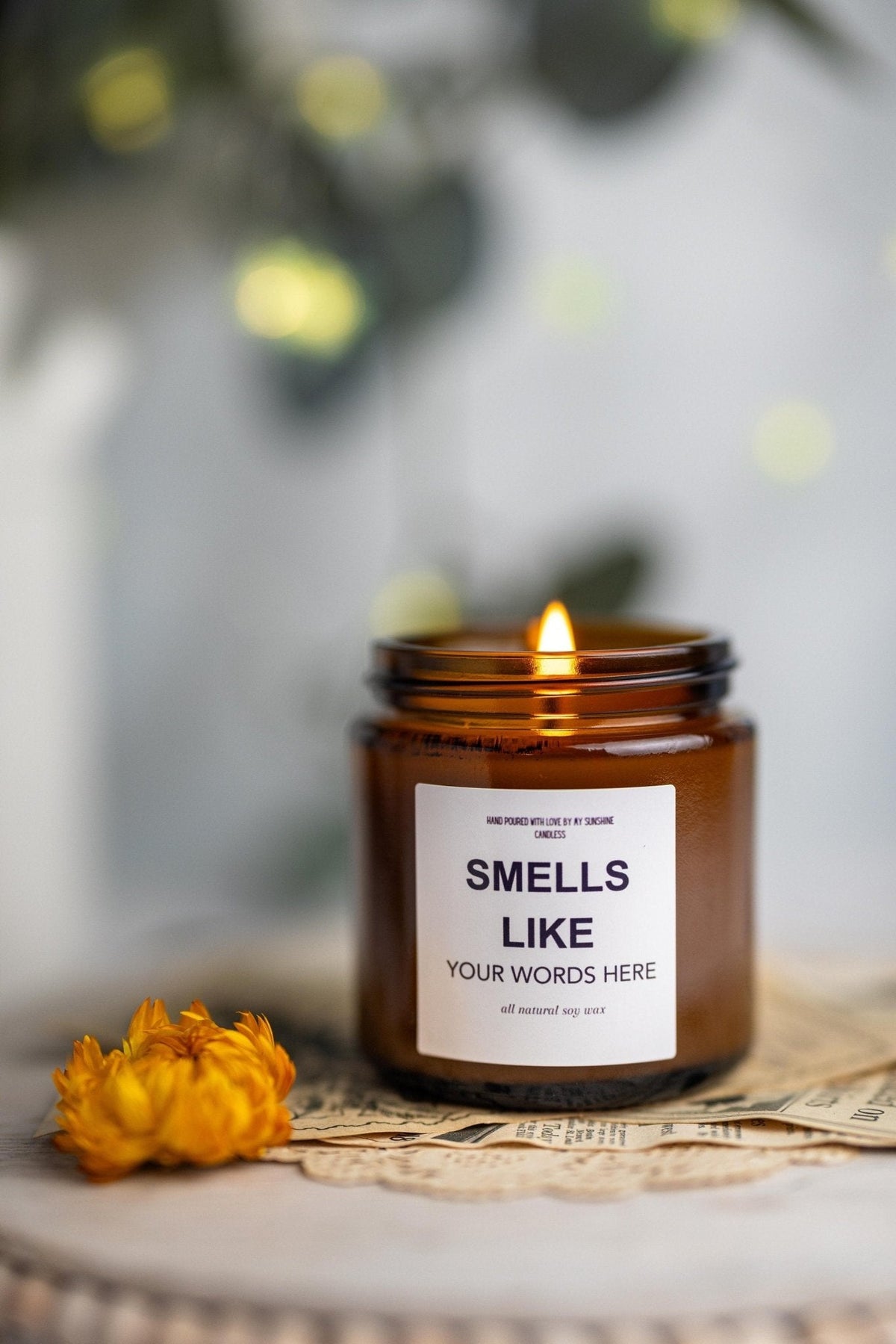 Eucalyptus Lavender Soy Candle | Aromatherapy Self – Care Gift