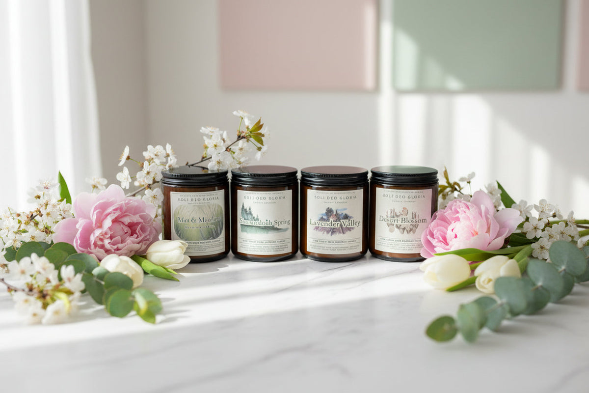 Veritas & Vitalis Spring Collection | Hand – Poured 100% Beeswax Candle Gift Set