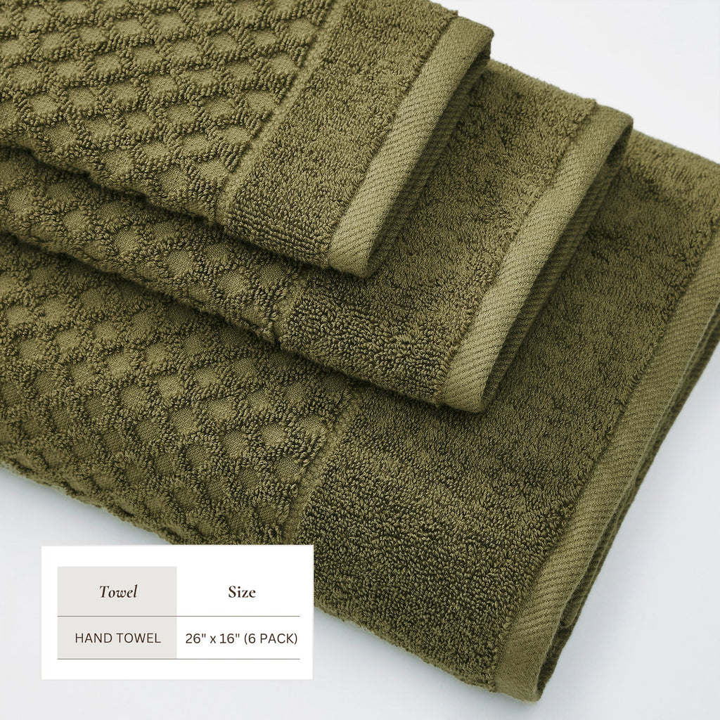 Cotton Diamond Waffle Weave Bath Towel Set – Grayson Collection