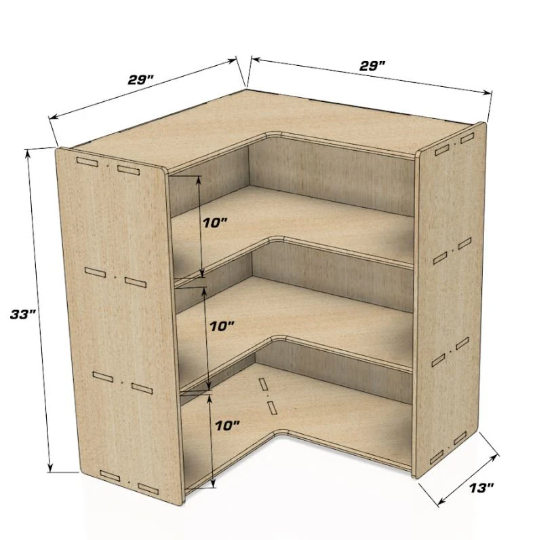 JARED – Corner Toy Shelf