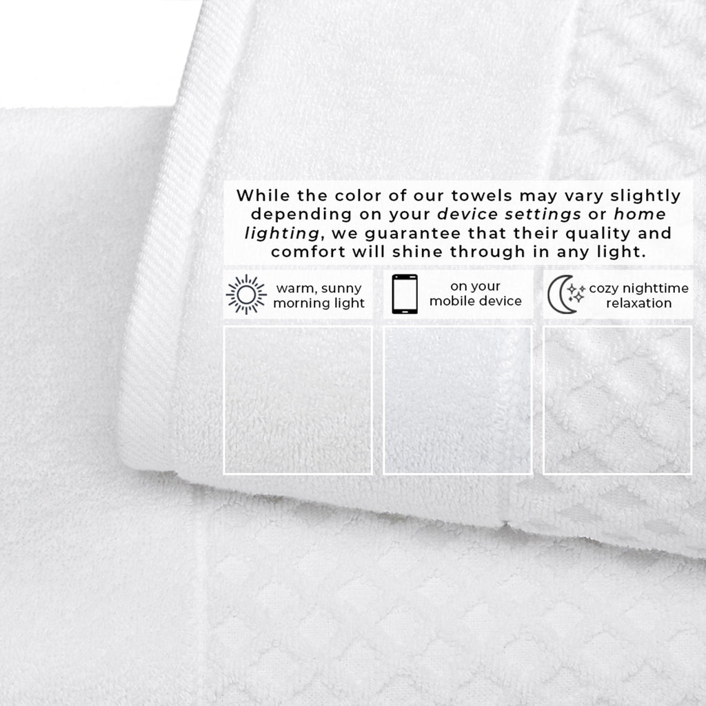 Cotton Diamond Waffle Weave Bath Towel Set – Grayson Collection