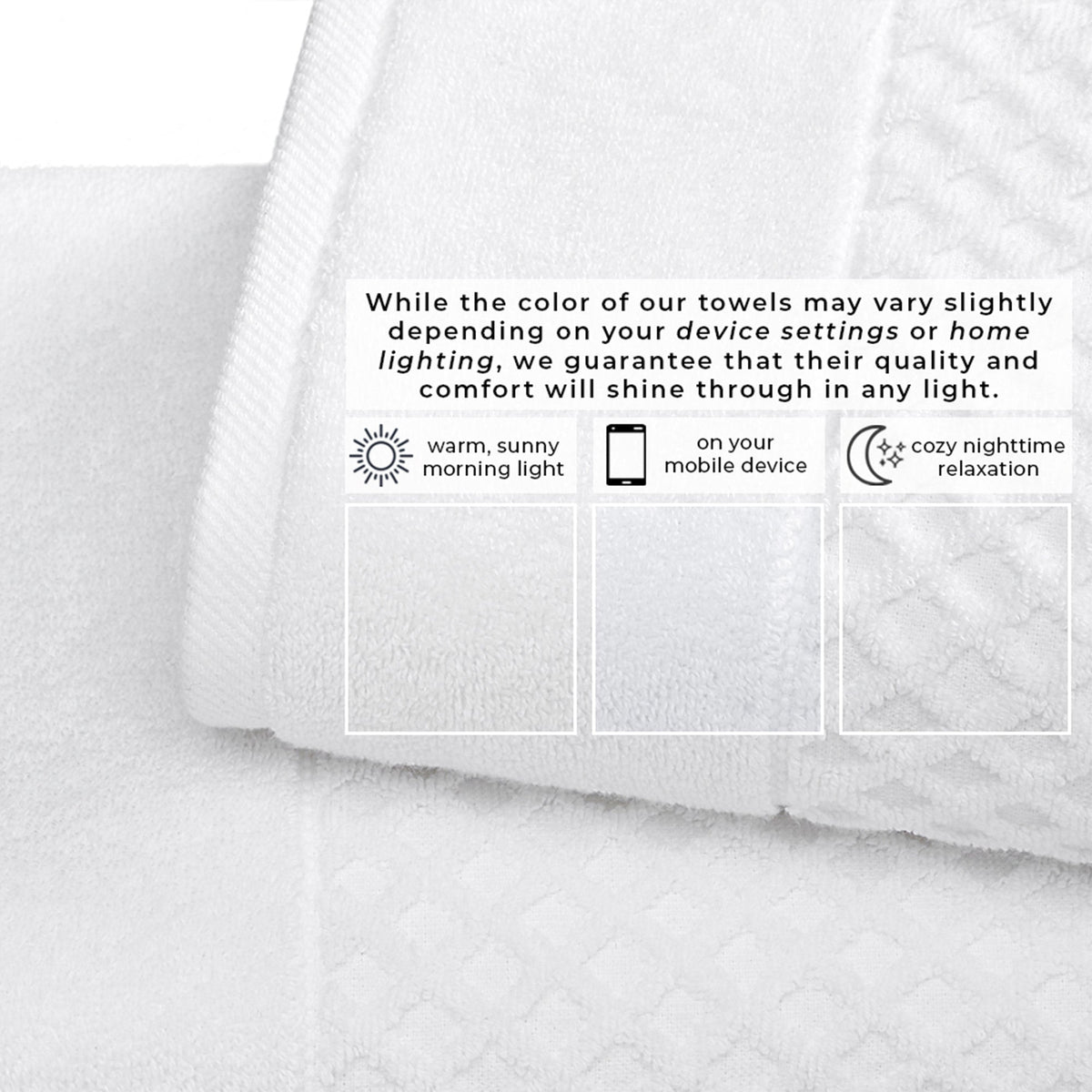 Cotton Diamond Waffle Weave Bath Towel Set – Grayson Collection