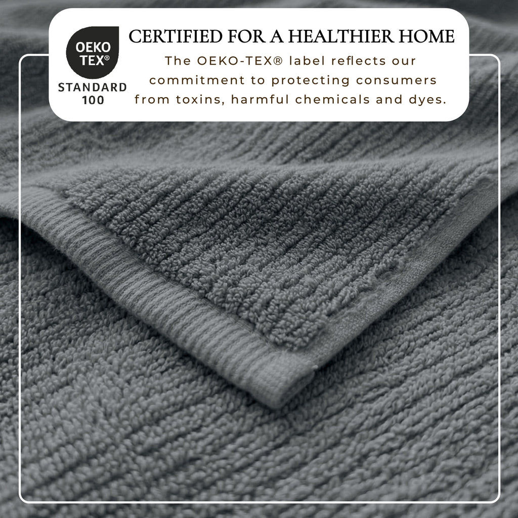 Turkish Cotton Ribbed 6 – Piece Bath Towel Set – Georgiana Collection