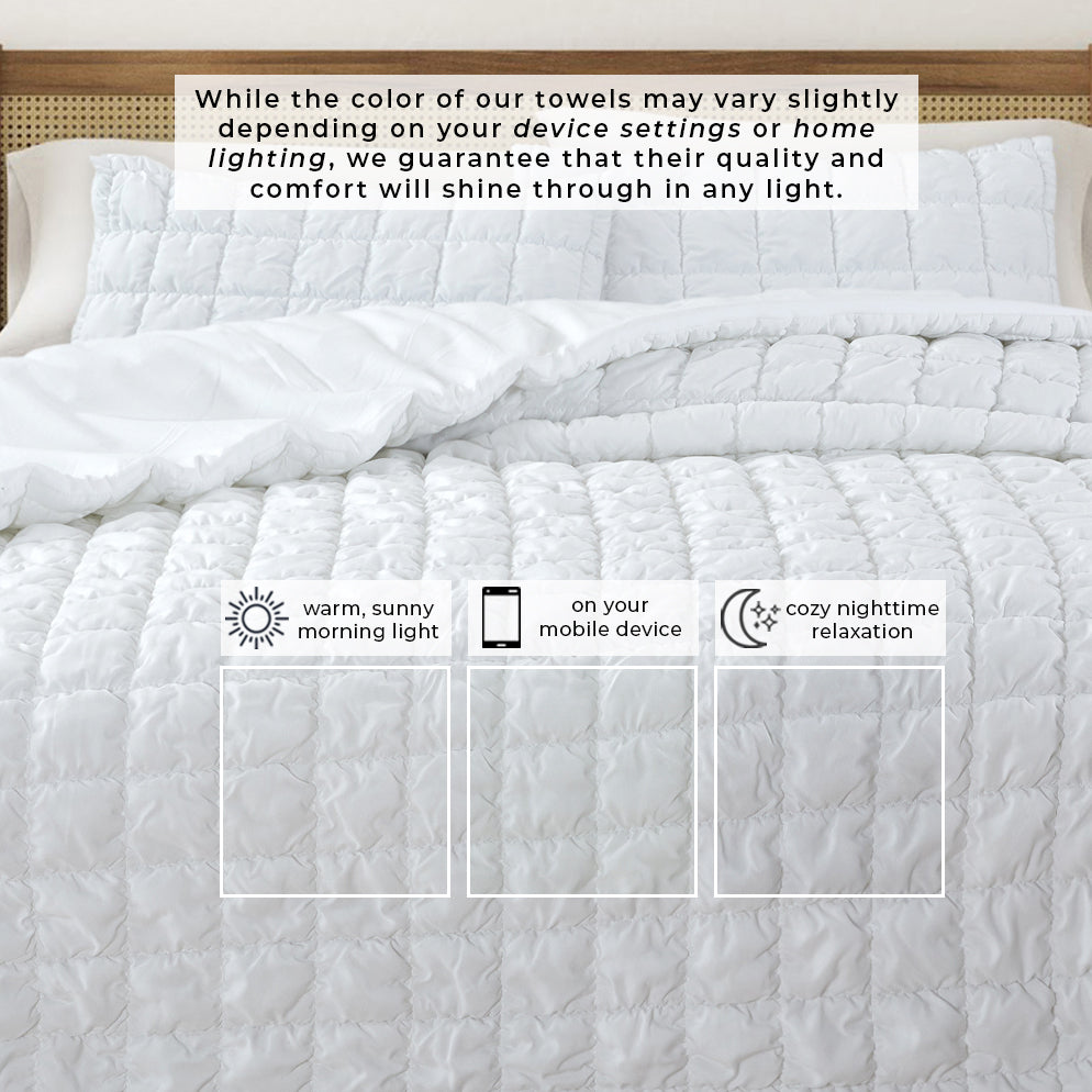 Puff Marshmallow Texture Quilt Set – Marshmallow Collection